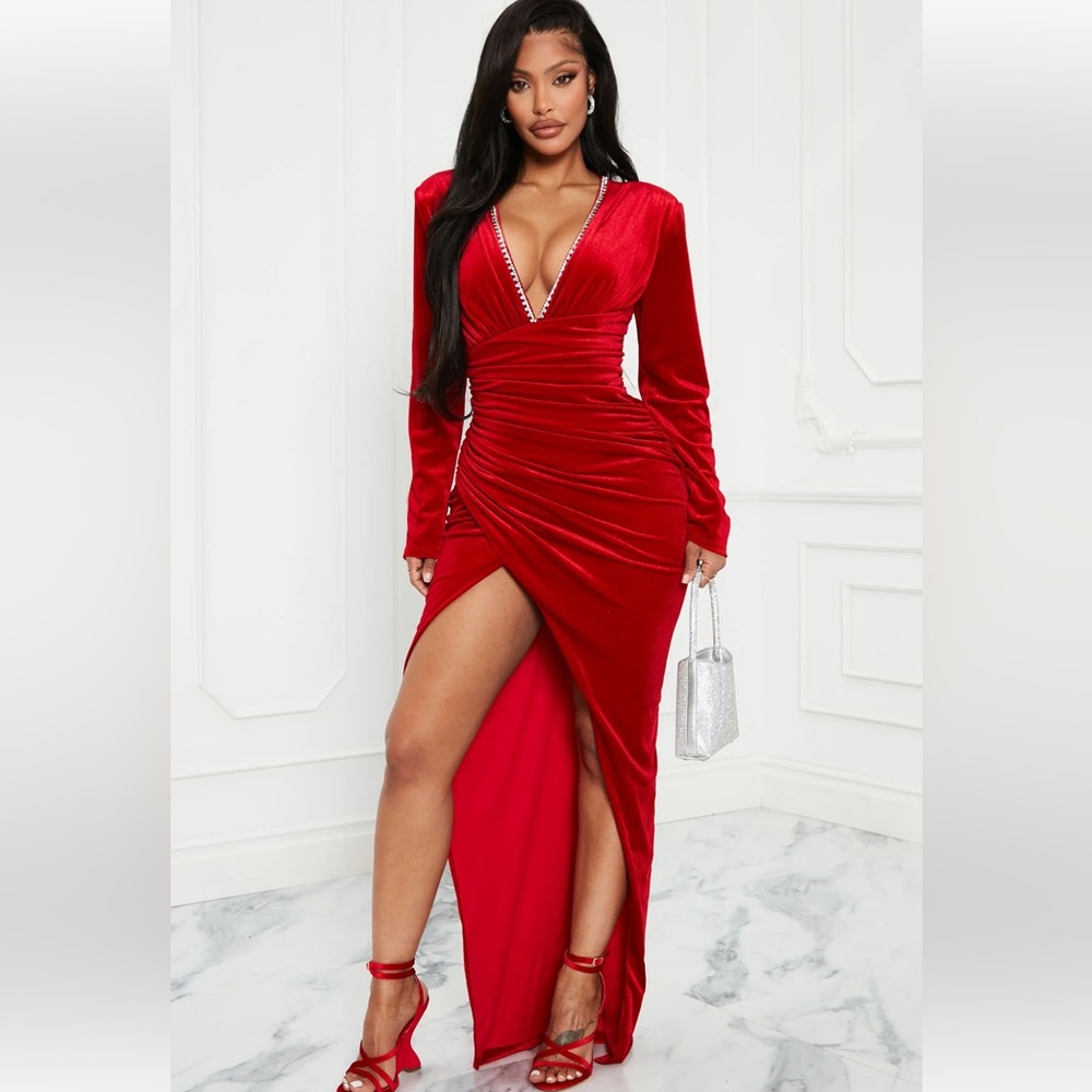 FashionNova Chantel Velvet Dress